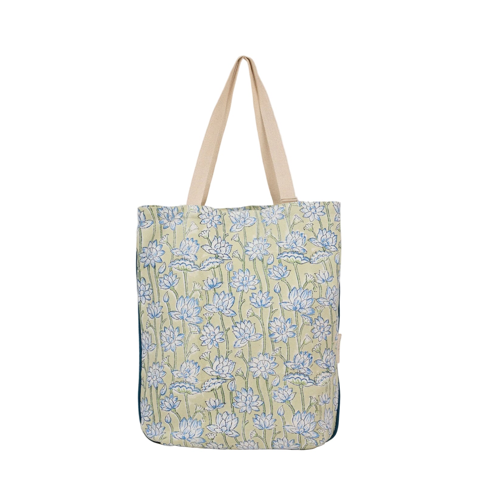 Organic Cotton Tote Bag | Lotus Indigo