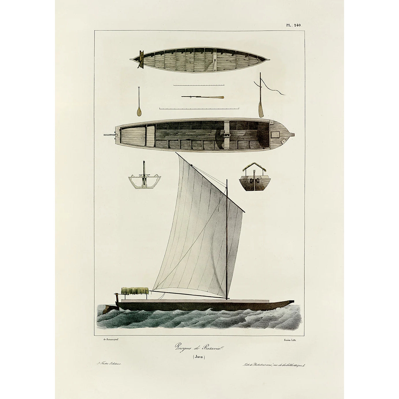 PIROGUES DE BATAVIAL | 30x40cm