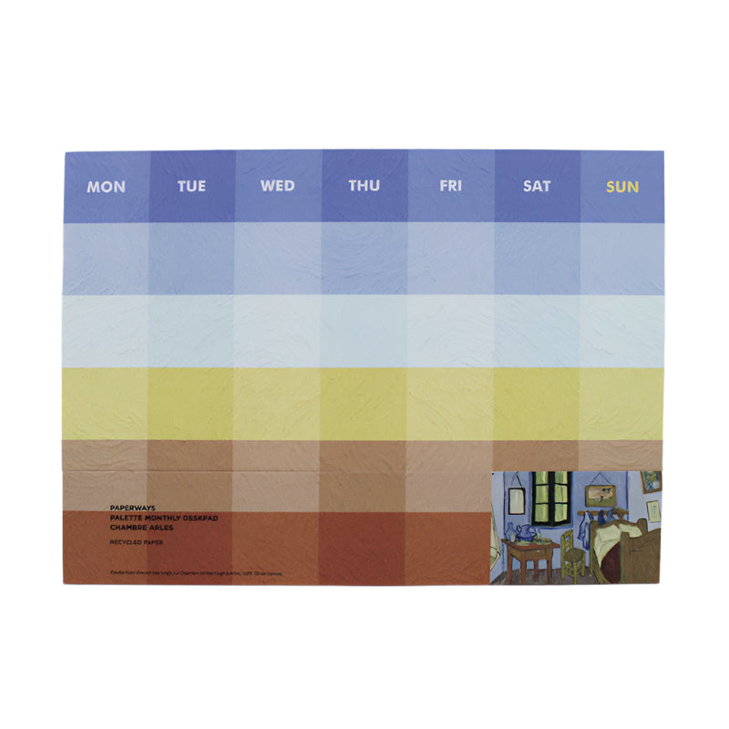 Paperways Monthly Deskpad | Chambre Arles | Gogh