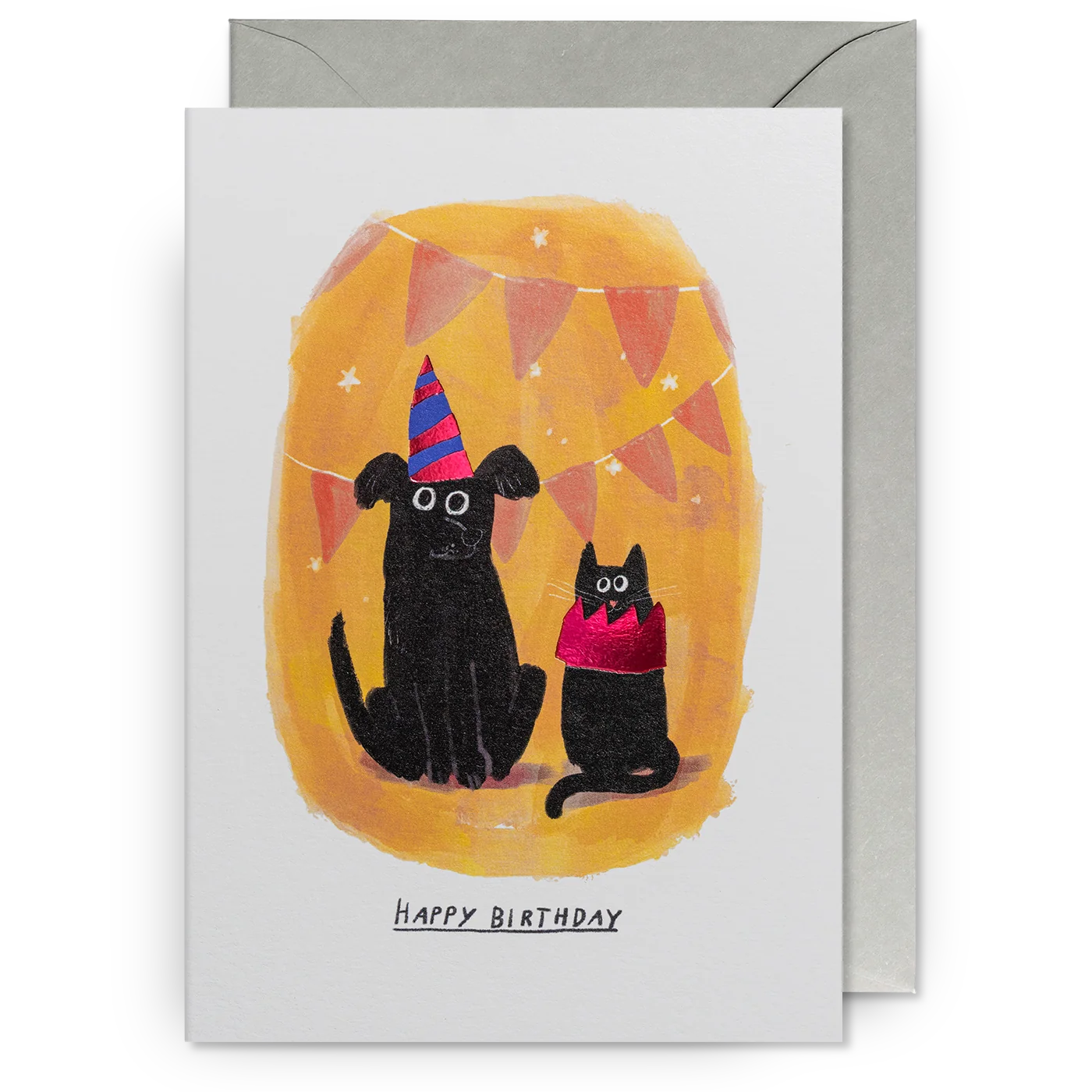 Party Hat Pets Birthday Card | John Bond