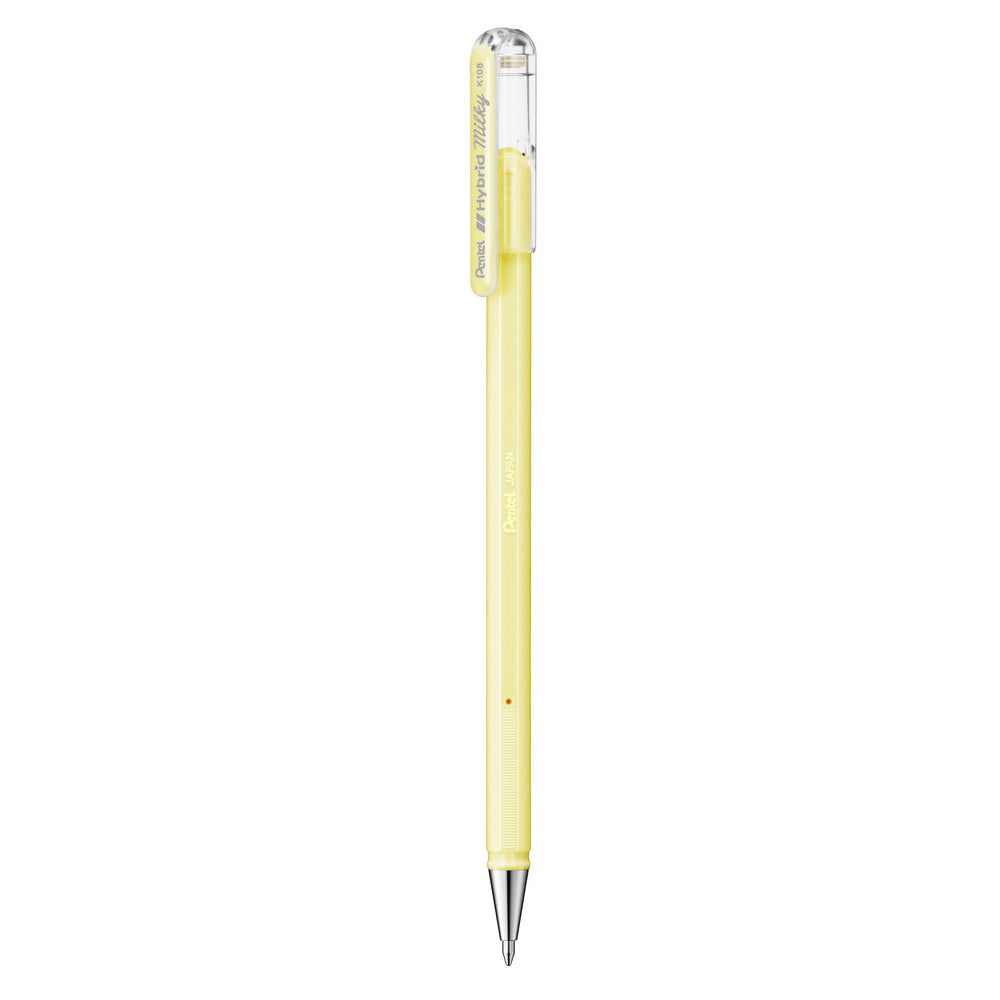 Pentel Hybrid Milky Pastel Gel Pen | Pastel Yellow