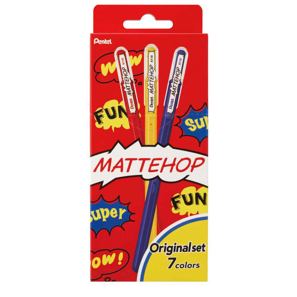 Pentel Mattehop 7-Piece Original Set | 1.0mm