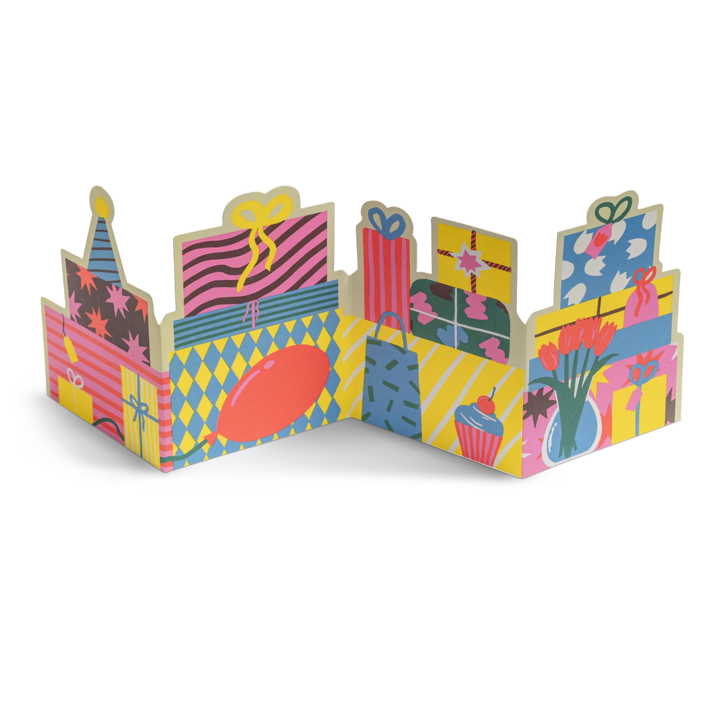 Piles of Presents | Naomi Wilkinson | Fold Out Concertina Card