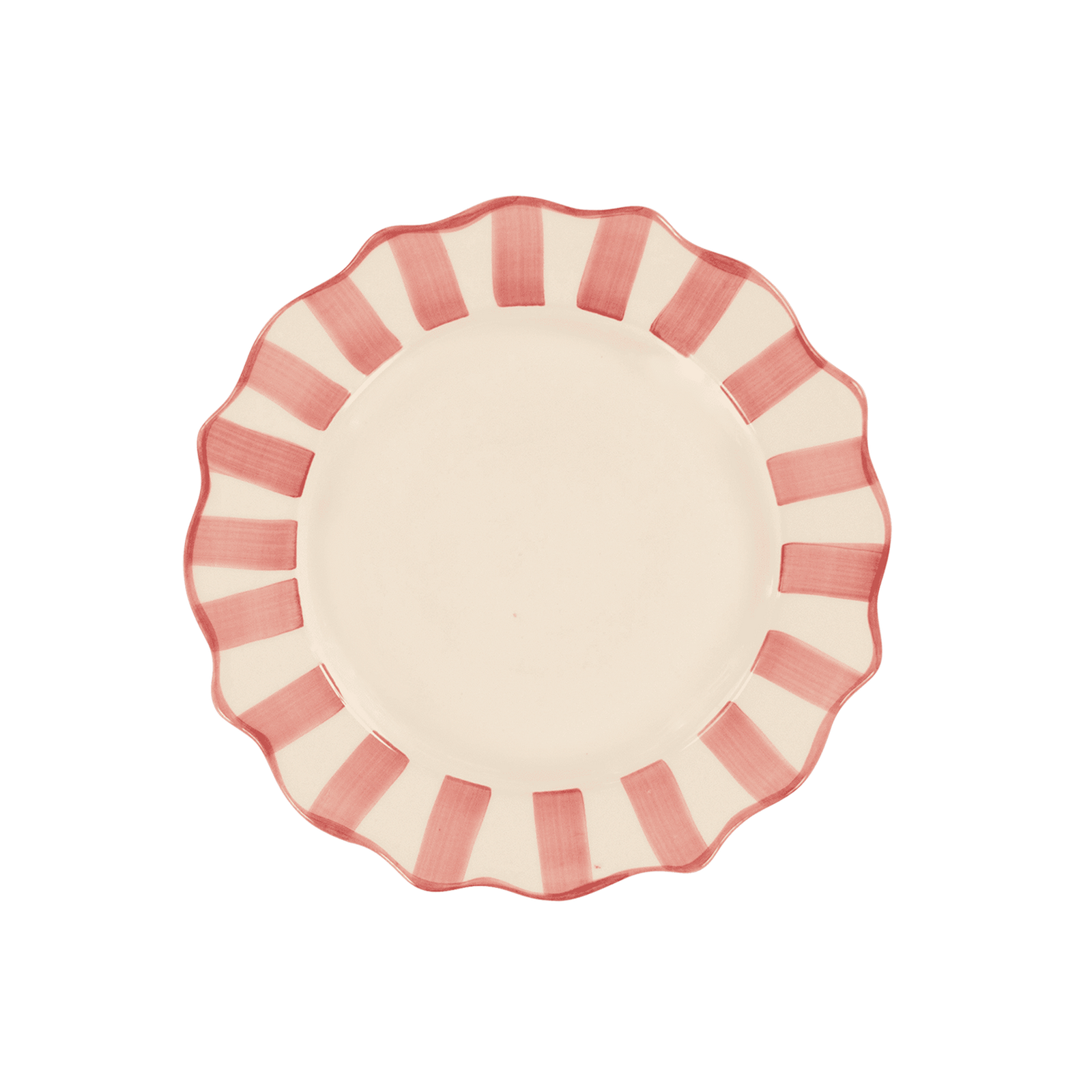 Pink Scalloped Breakfast Plate