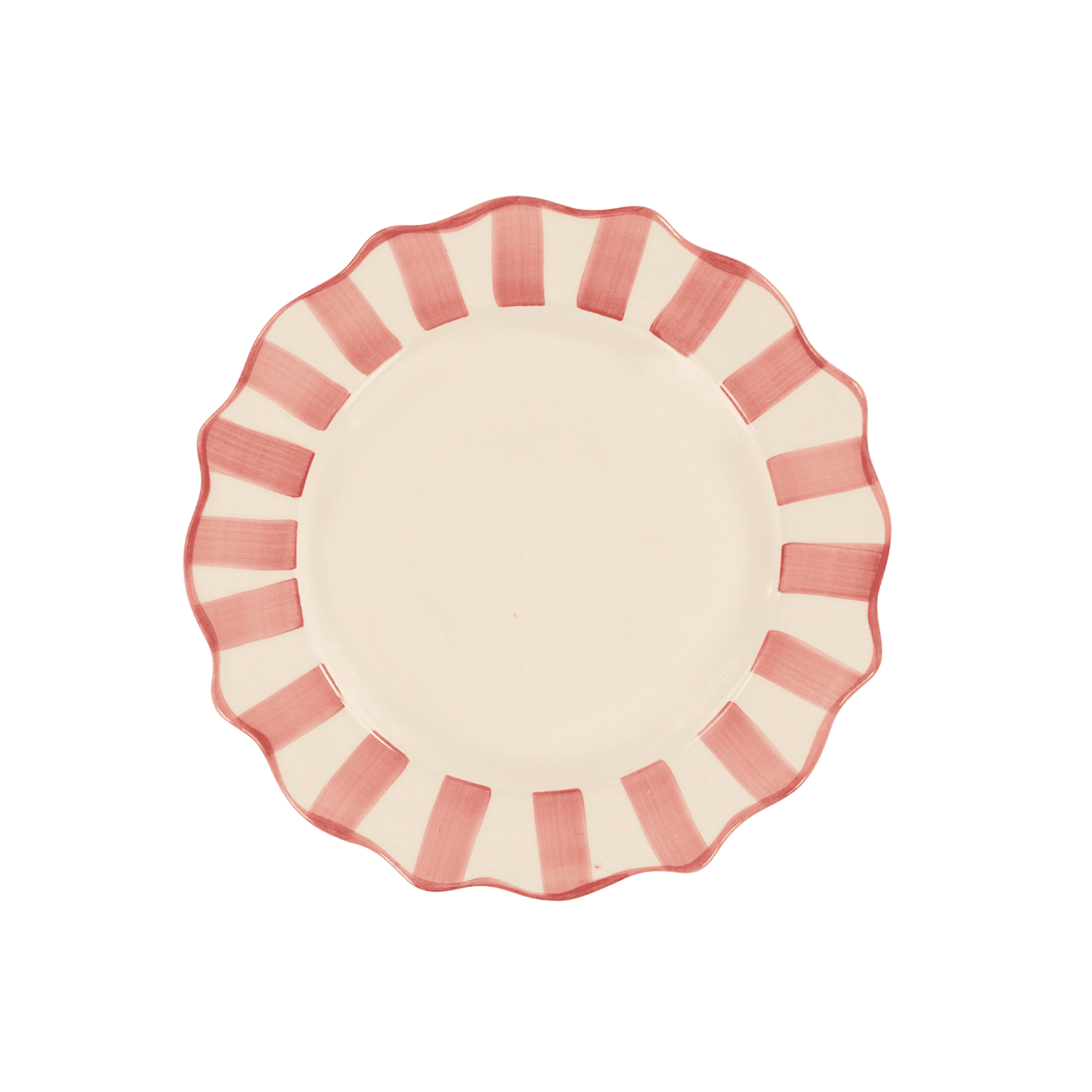 Pink Scalloped Breakfast Plate