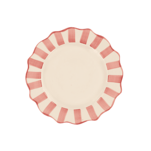 Pink Scalloped Breakfast Plate