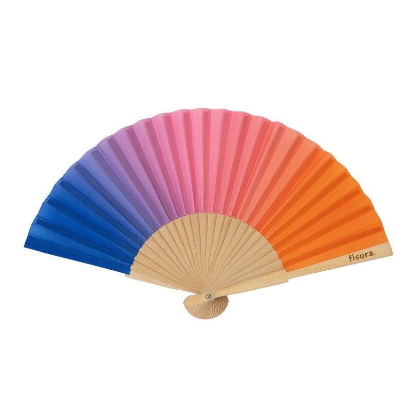 Pink and Blue Gradient | Mini Hand Fan