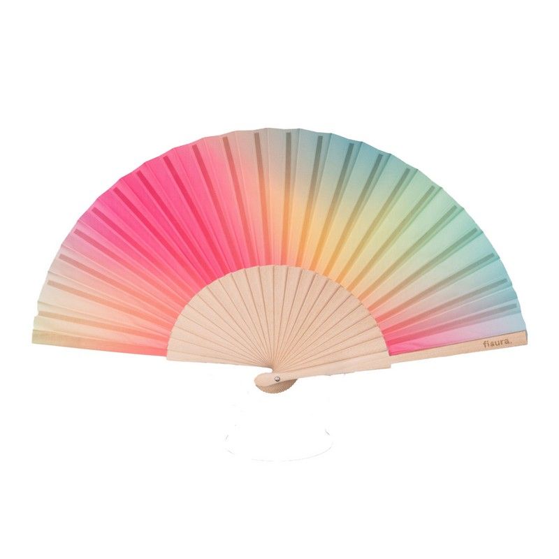 Pink and Green Gradient | Hand Fan