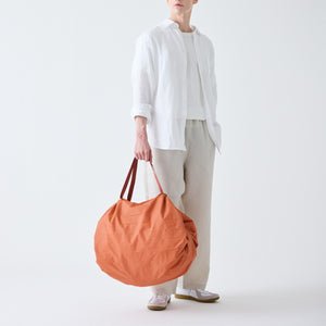 Pleated Compact Bag | Brick Brown | L