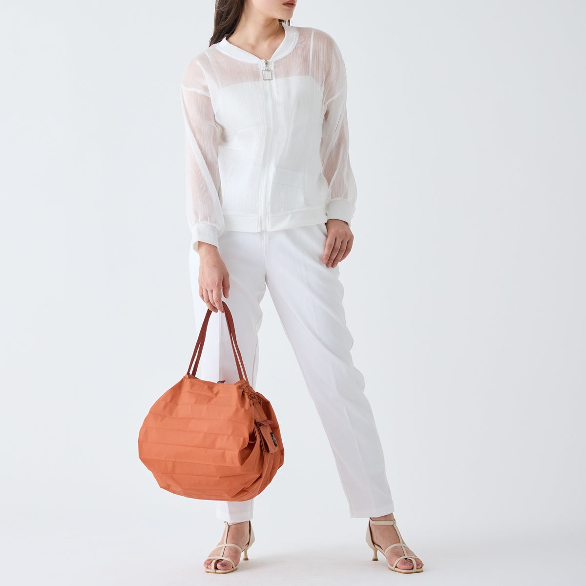 Pleated Compact Bag | Brick Brown | M