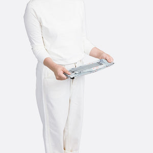 Pleated Compact Bag Drop | Poppy | M
