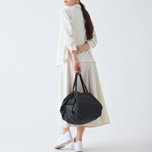 Pleated Compact Bag | Jet Black | M