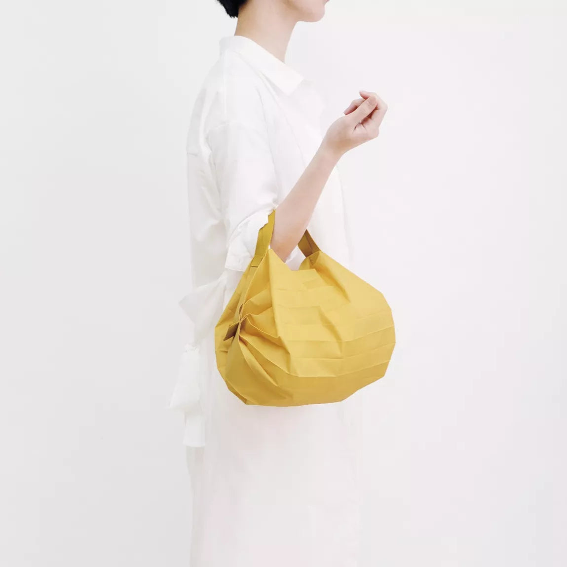 Pleated Compact Bag | Karashi | S