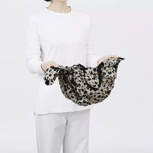 Pleated Compact Bag | Paw Marks | M