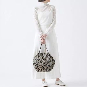 Pleated Compact Bag | Paw Marks | M