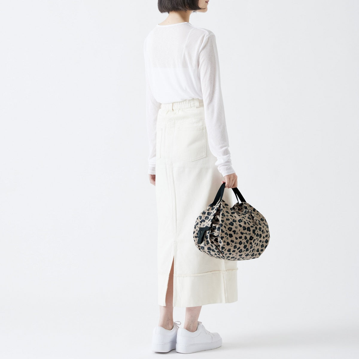 Pleated Compact Bag | Paw Marks | S