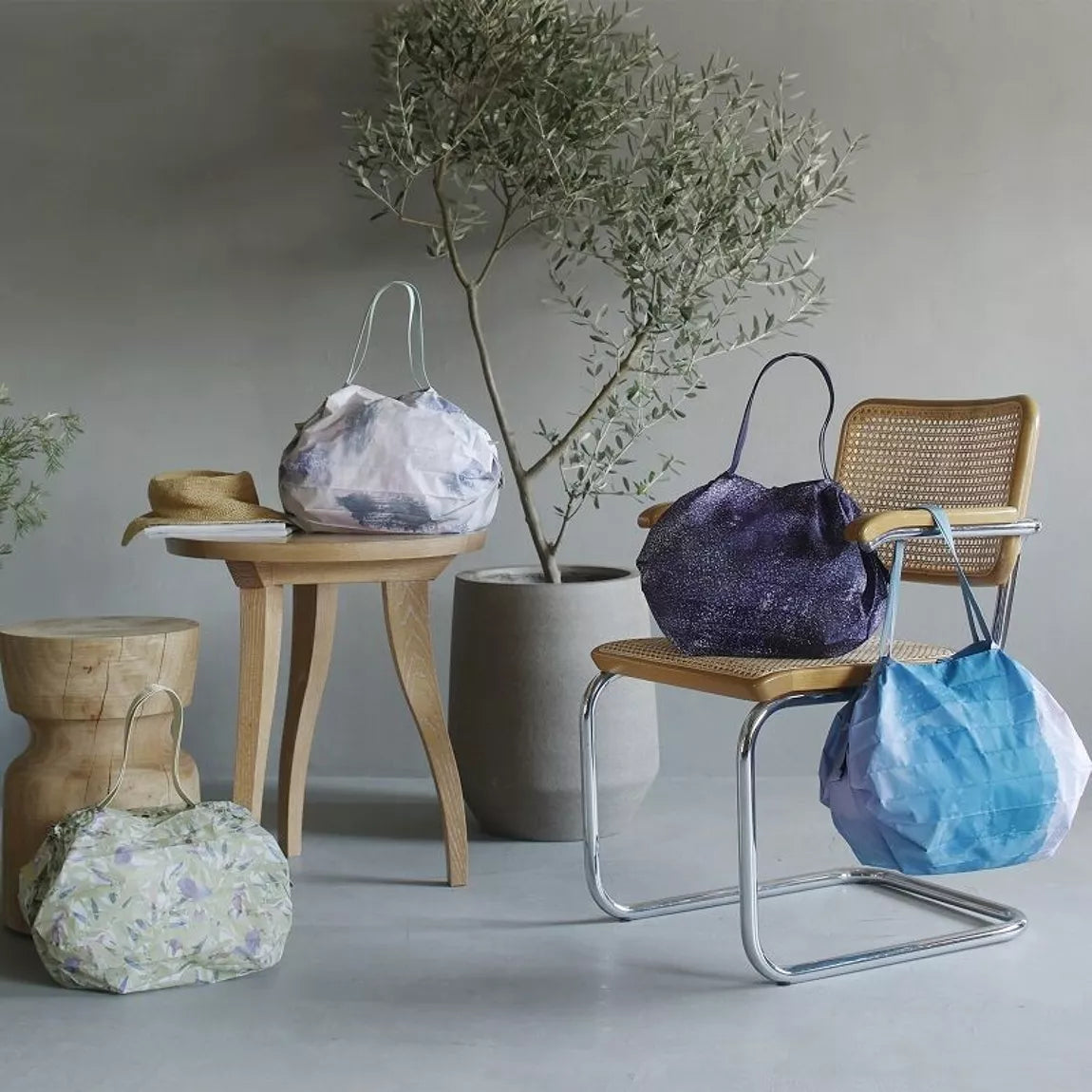 Pleated Recycled Bag | Diamond Sky | 15L