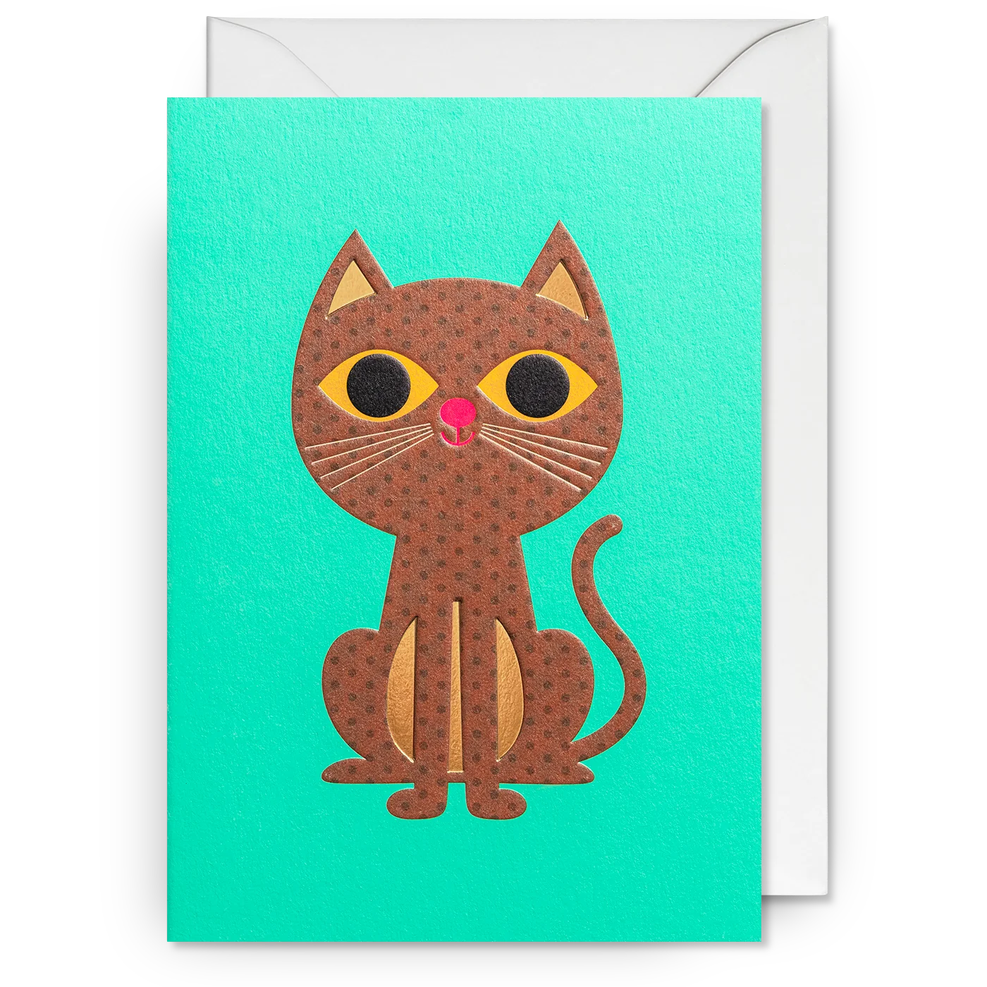 Polka Dot Cat Greeting Card | Ingela P Arrhenius