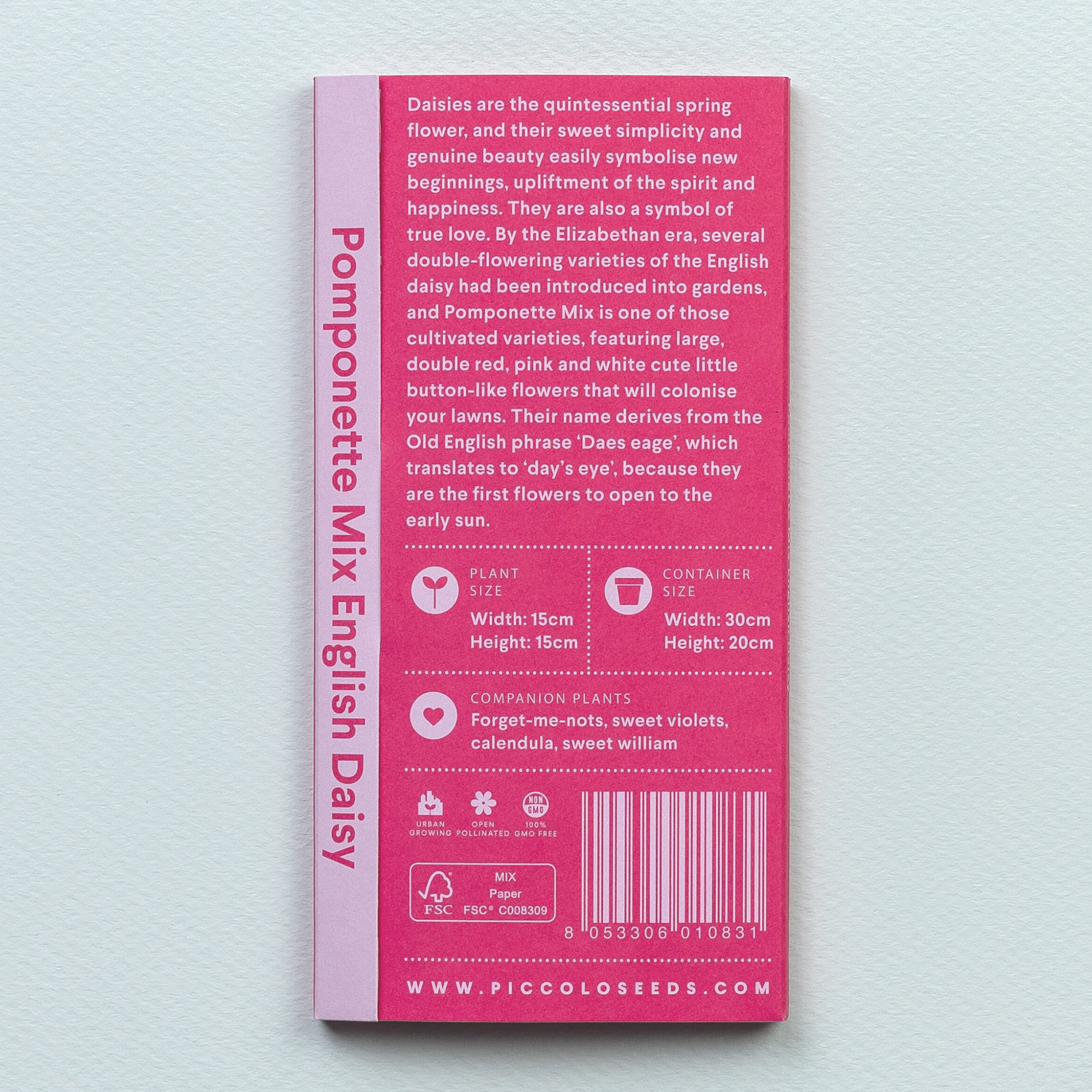 Pomponette Mix English Daisy Seeds