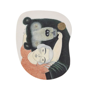 Postcard Bear & Girl