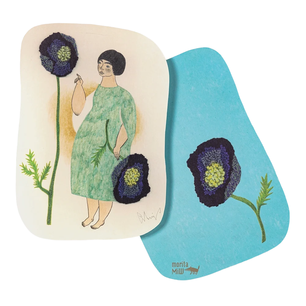Postcard Blue Flower