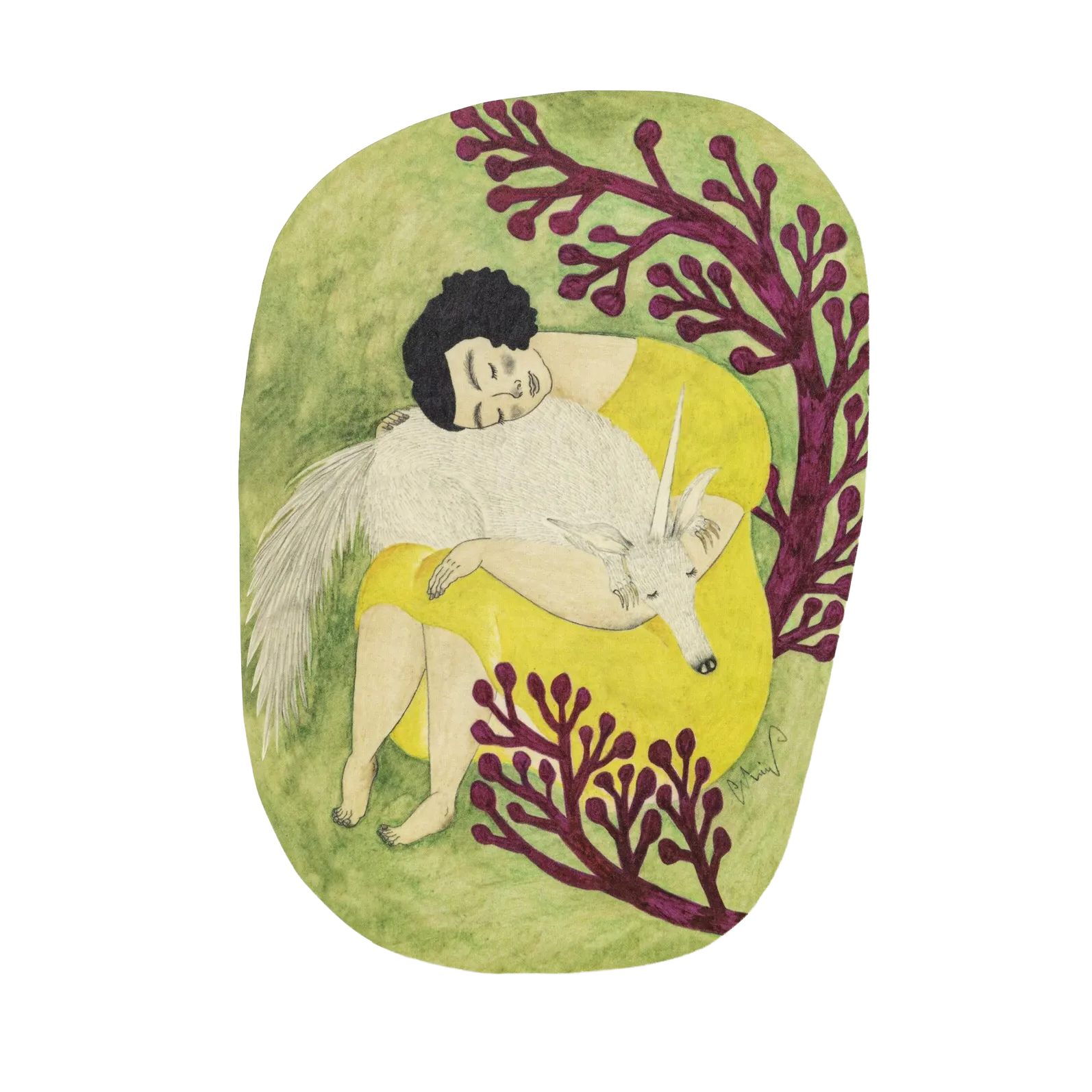 Postcard Yellow Dress