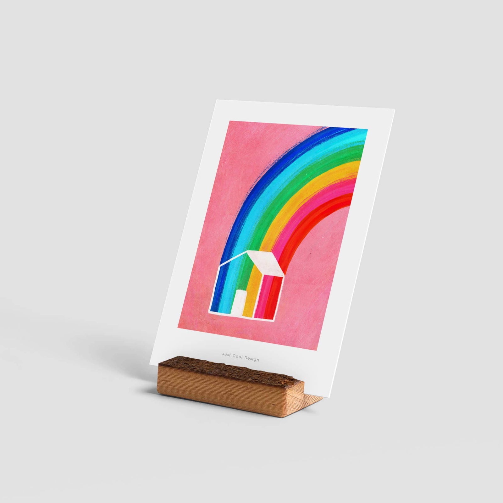 Rainbow House Art Print | Illustration Card
