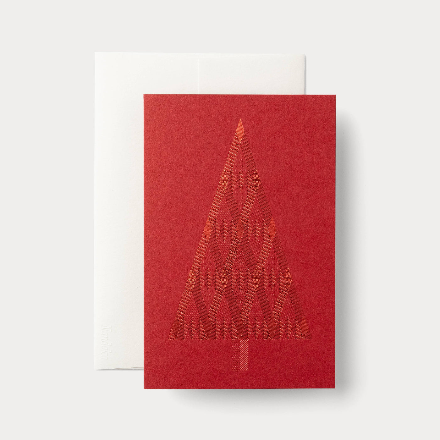Red Foil Tree Christmas Card | All Is Bright: Red and Red