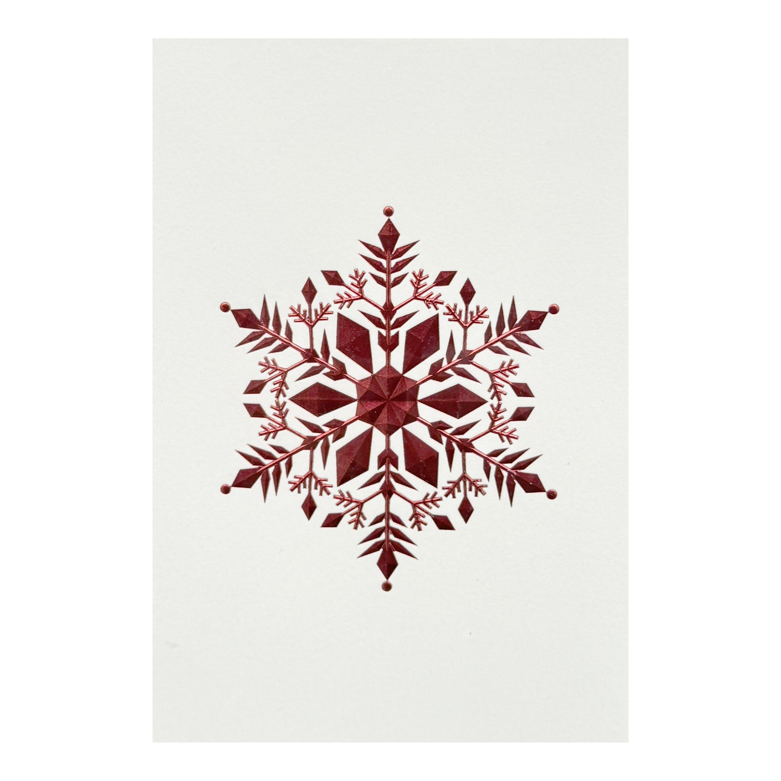 Red Snow Crystal | Christmas Card