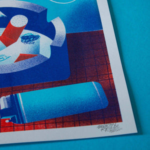 Risograph A3 Print | Ashtray