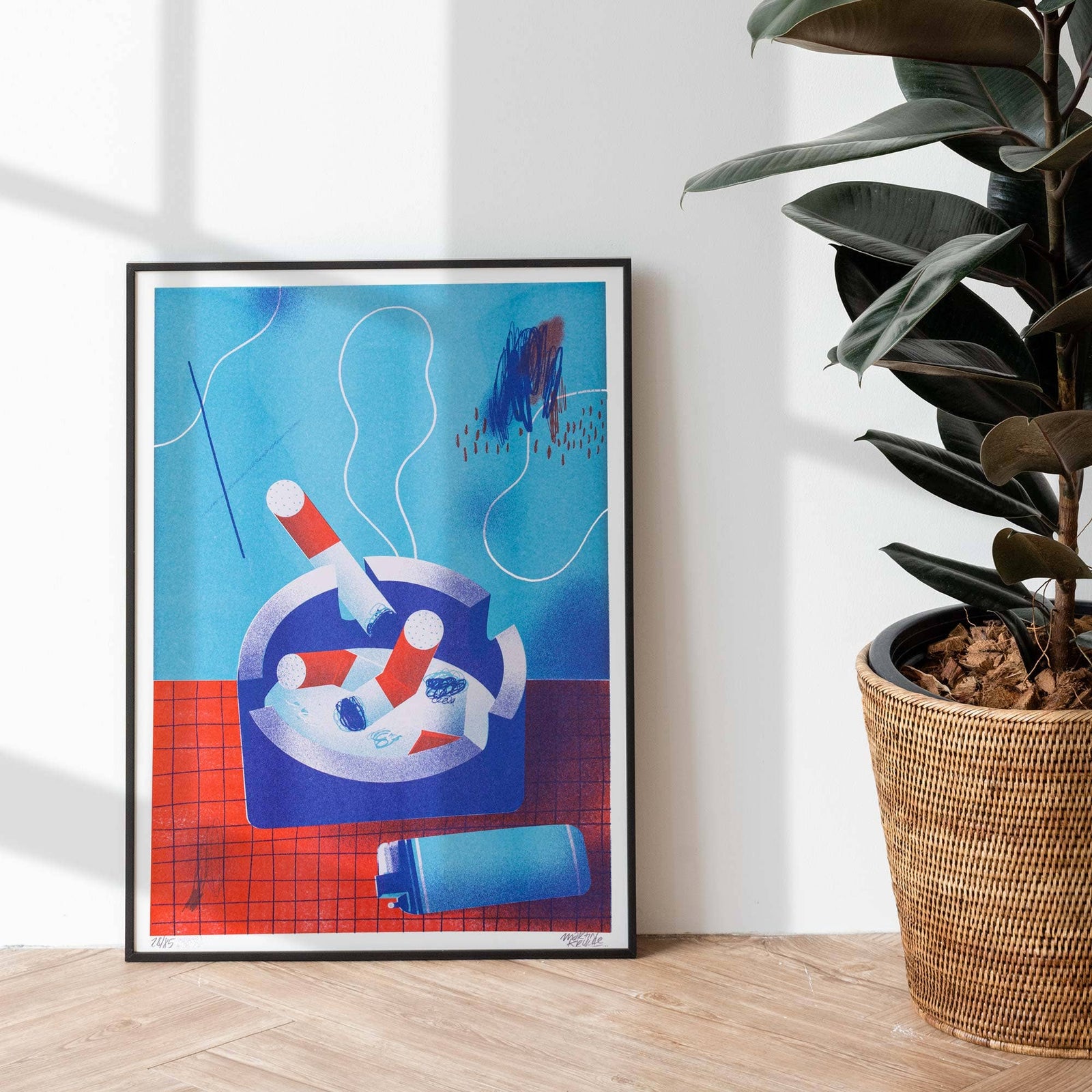 Risograph A3 Print | Ashtray