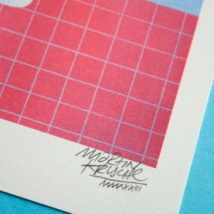 Risograph A3 Print | My Home Is My Castle