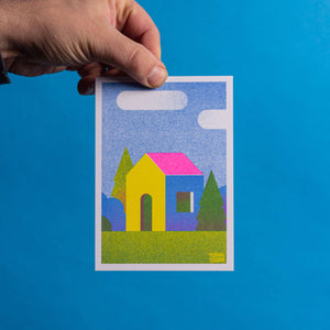 Risograph Mini Print | HÄUSER-AM WALDESRAND