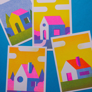 Risograph Mini Print | HÄUSER-BLOCKHAUS