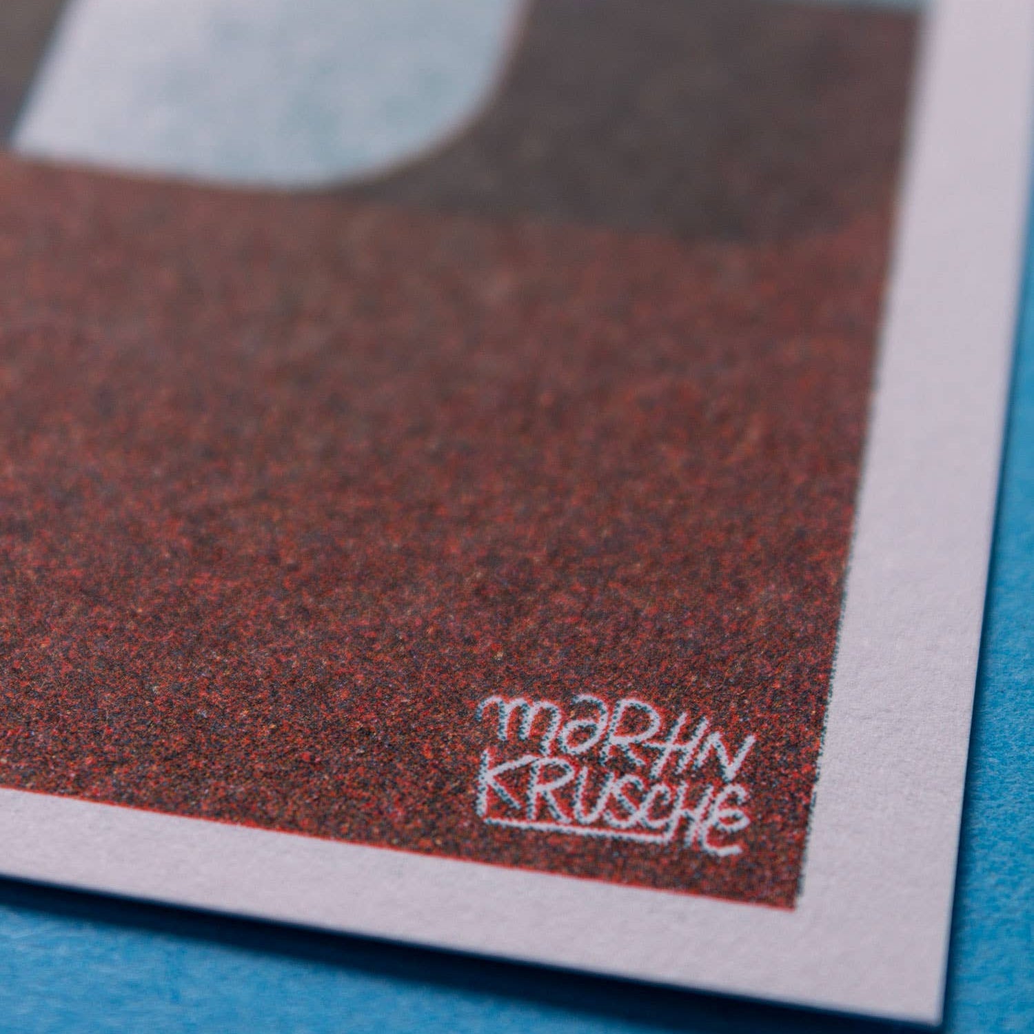 Risograph Mini Print | Sushi Prawn Nigiri