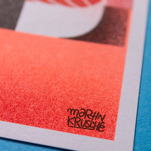 Risograph Mini Print | Sushi Tuna Nigiri
