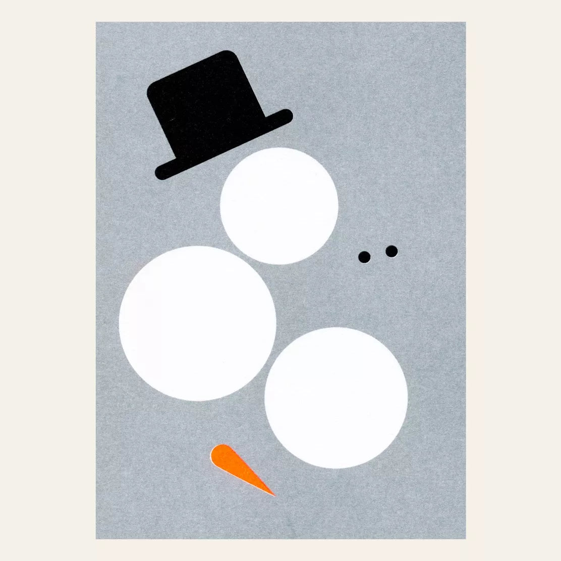 Risograph Postcard | Chaos Snowman