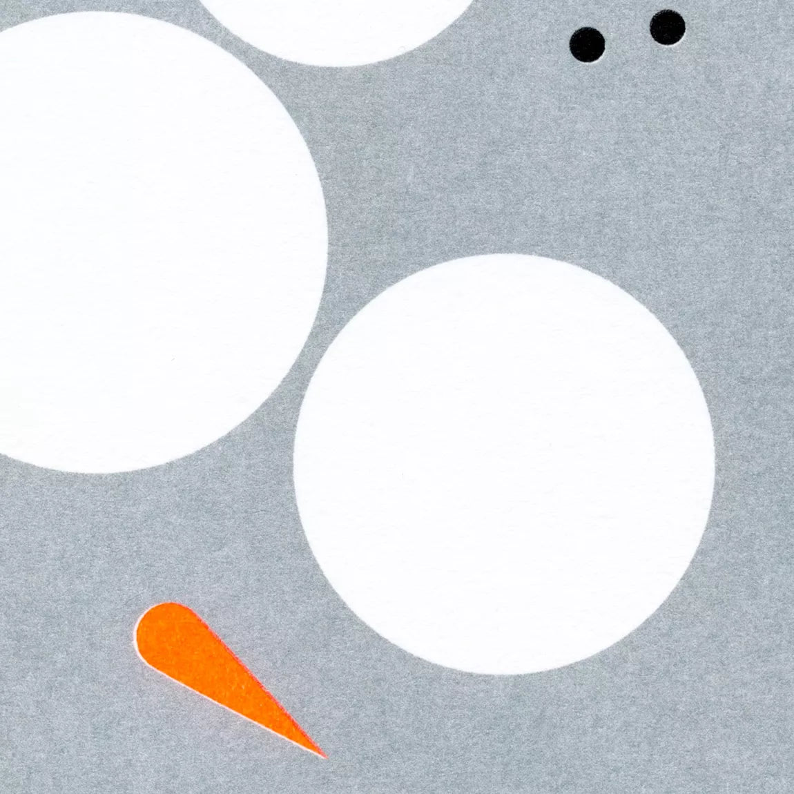 Risograph Postcard | Chaos Snowman