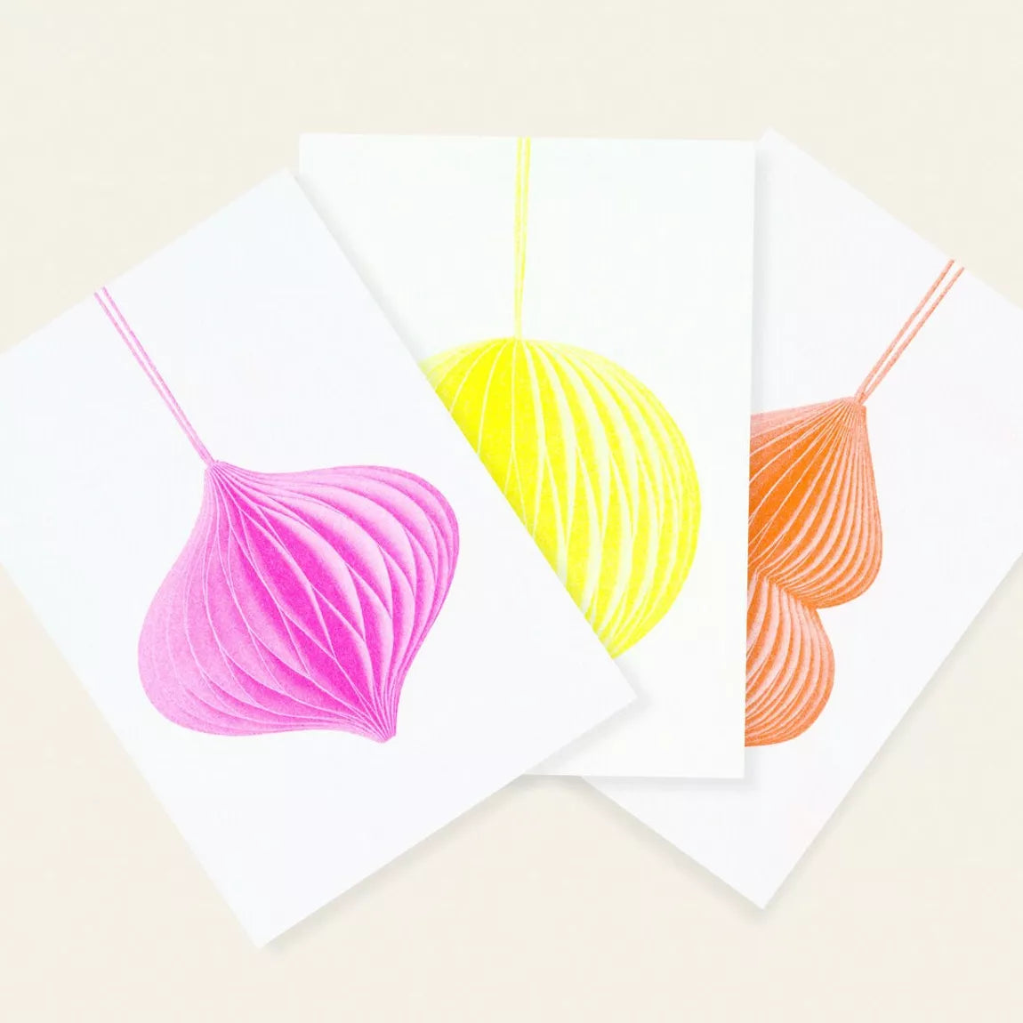 Risograph postcard | Jewelry Orange