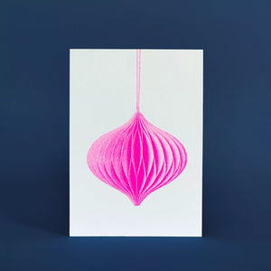 Risograph postcard | Jewelry Pink