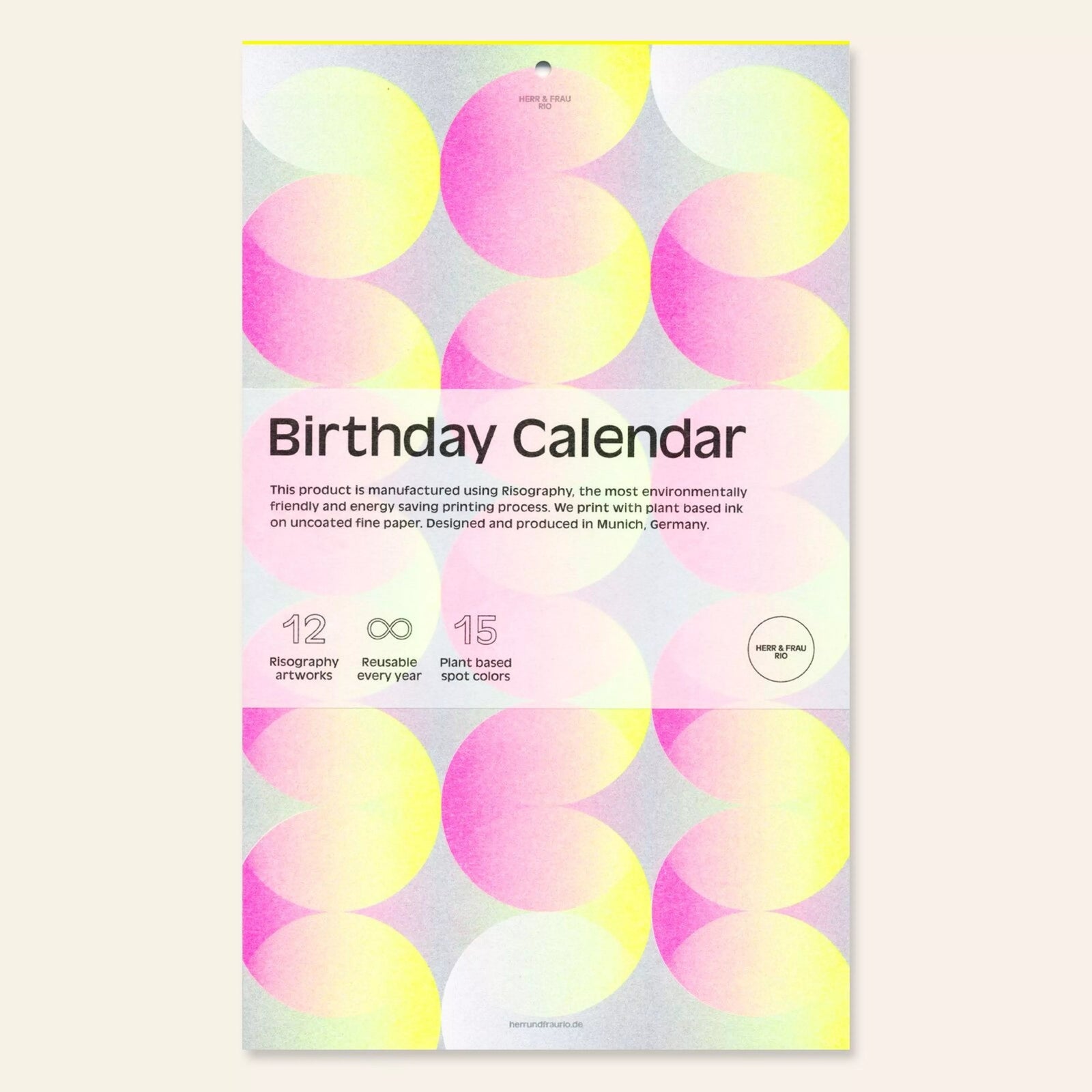 Risography Birthday Calendar