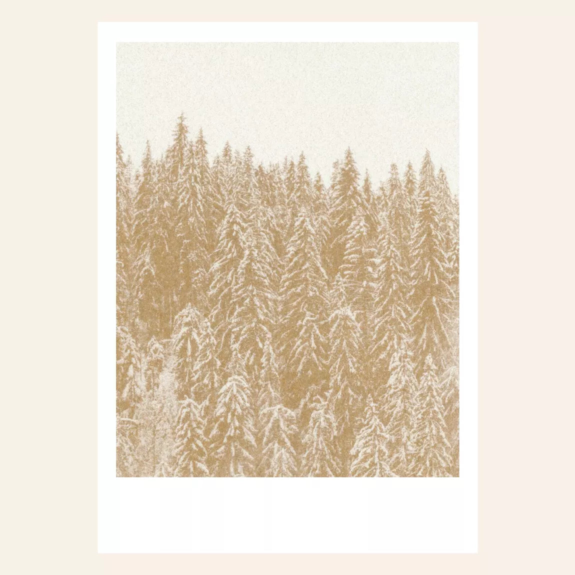Risography postcard | Golden Trees