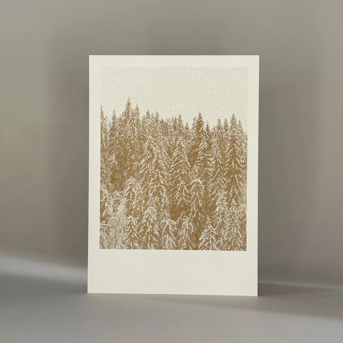 Risography postcard | Golden Trees