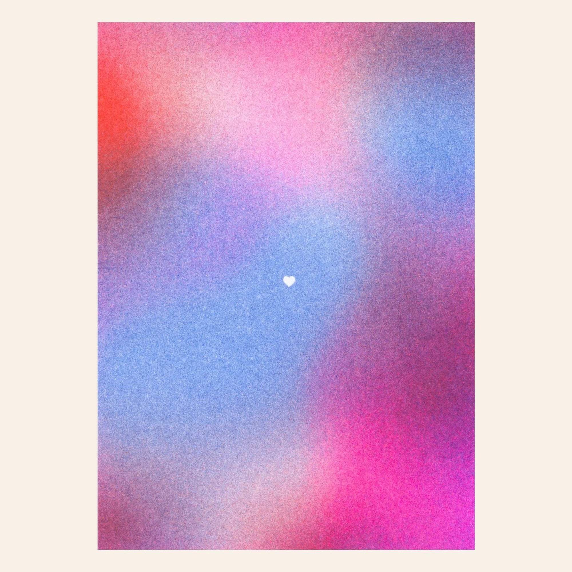 Risography postcard | Hearts ❤️