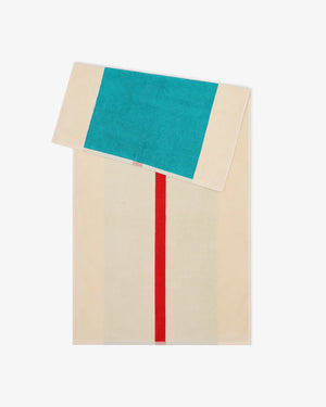 Bath Towel | Red Turquoise