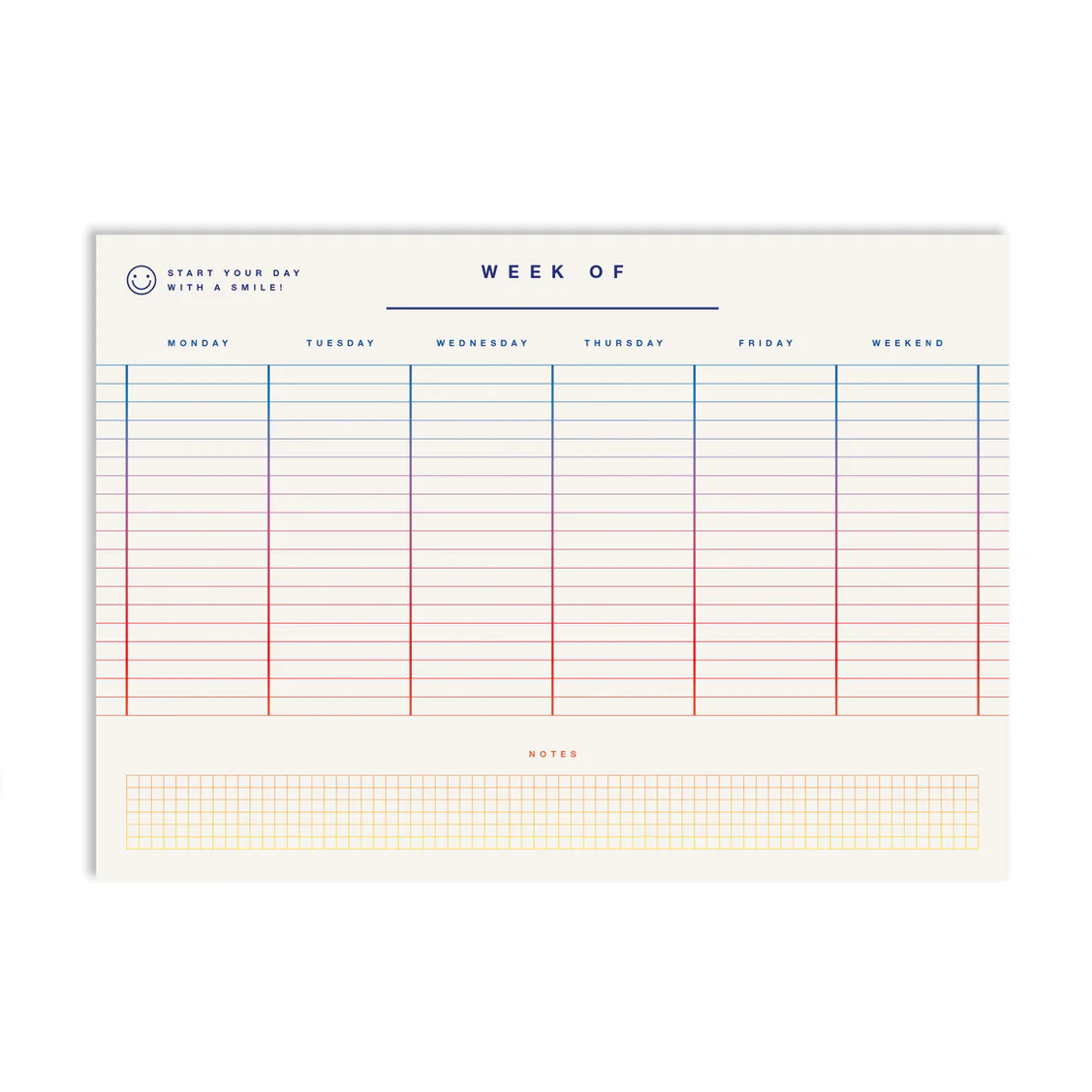 Weekly Planner | Rainbow