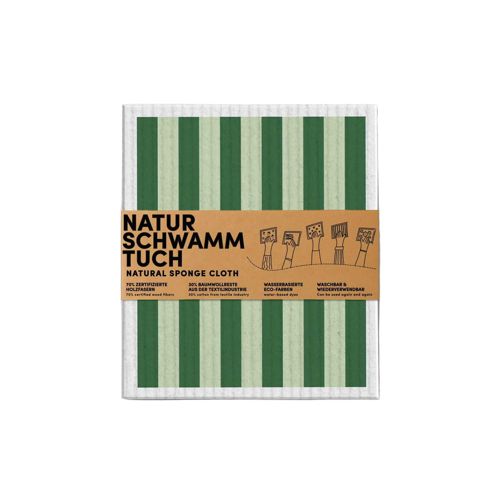 Sponge Cloth | Green Stripes