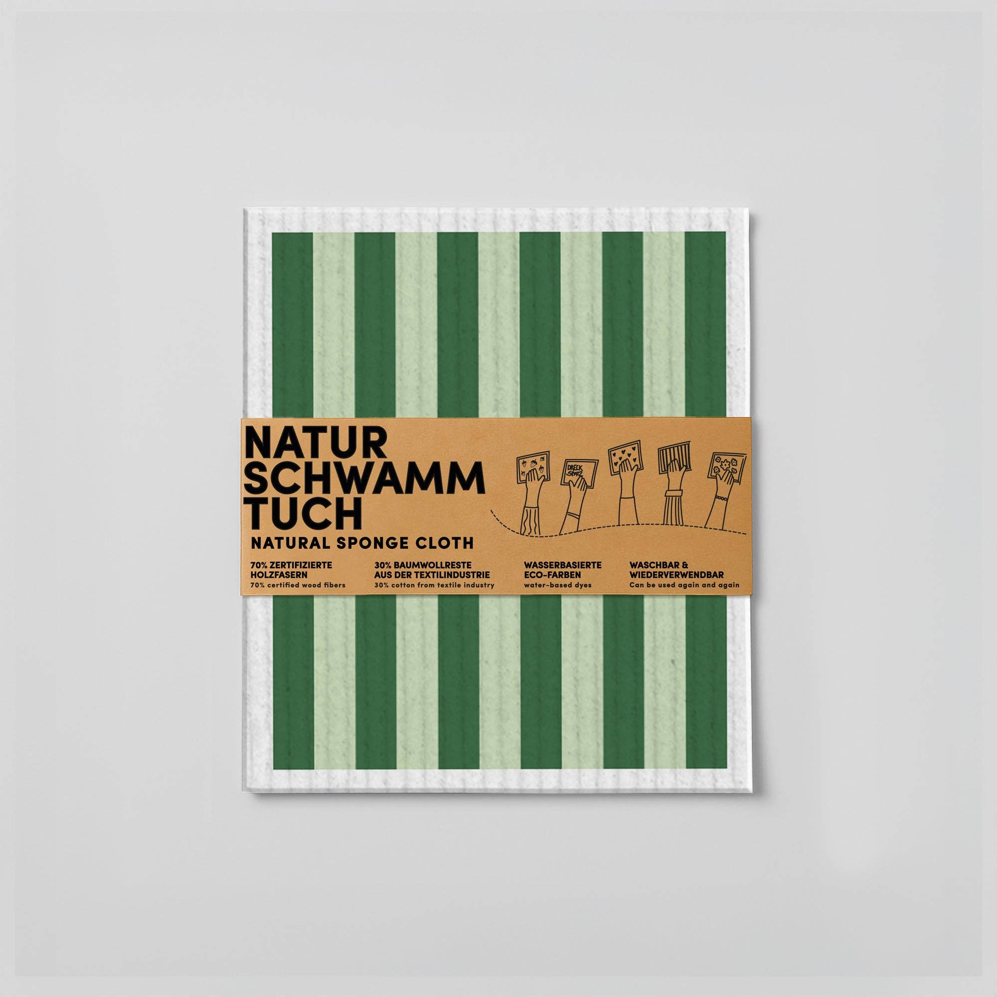 Sponge Cloth | Green Stripes