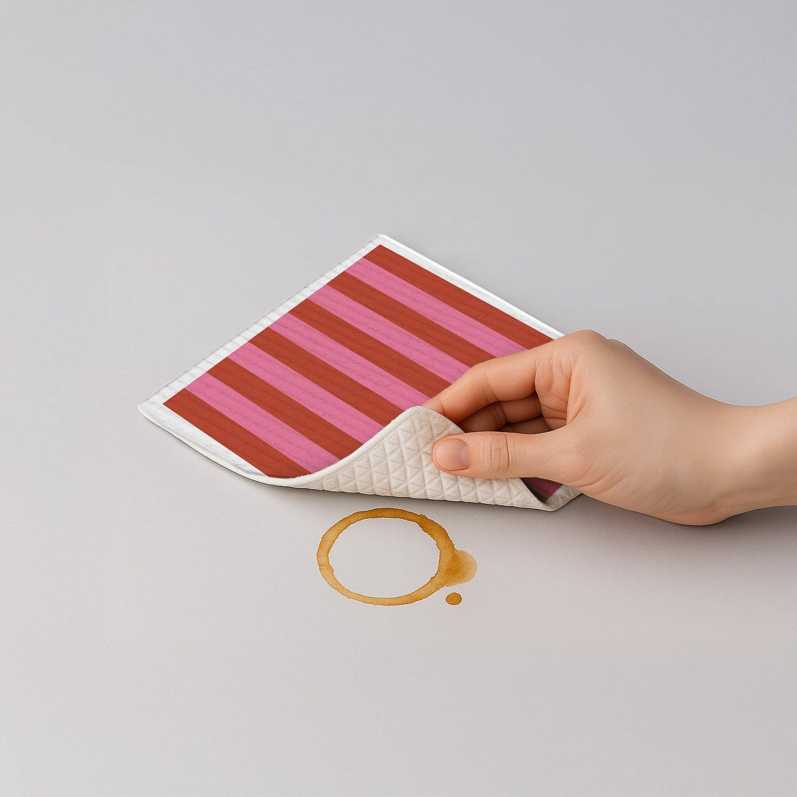 Sponge Cloth | Red/Pink Stripes