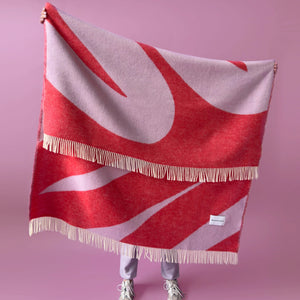 Swirl Blanket Lilac Scarlet
